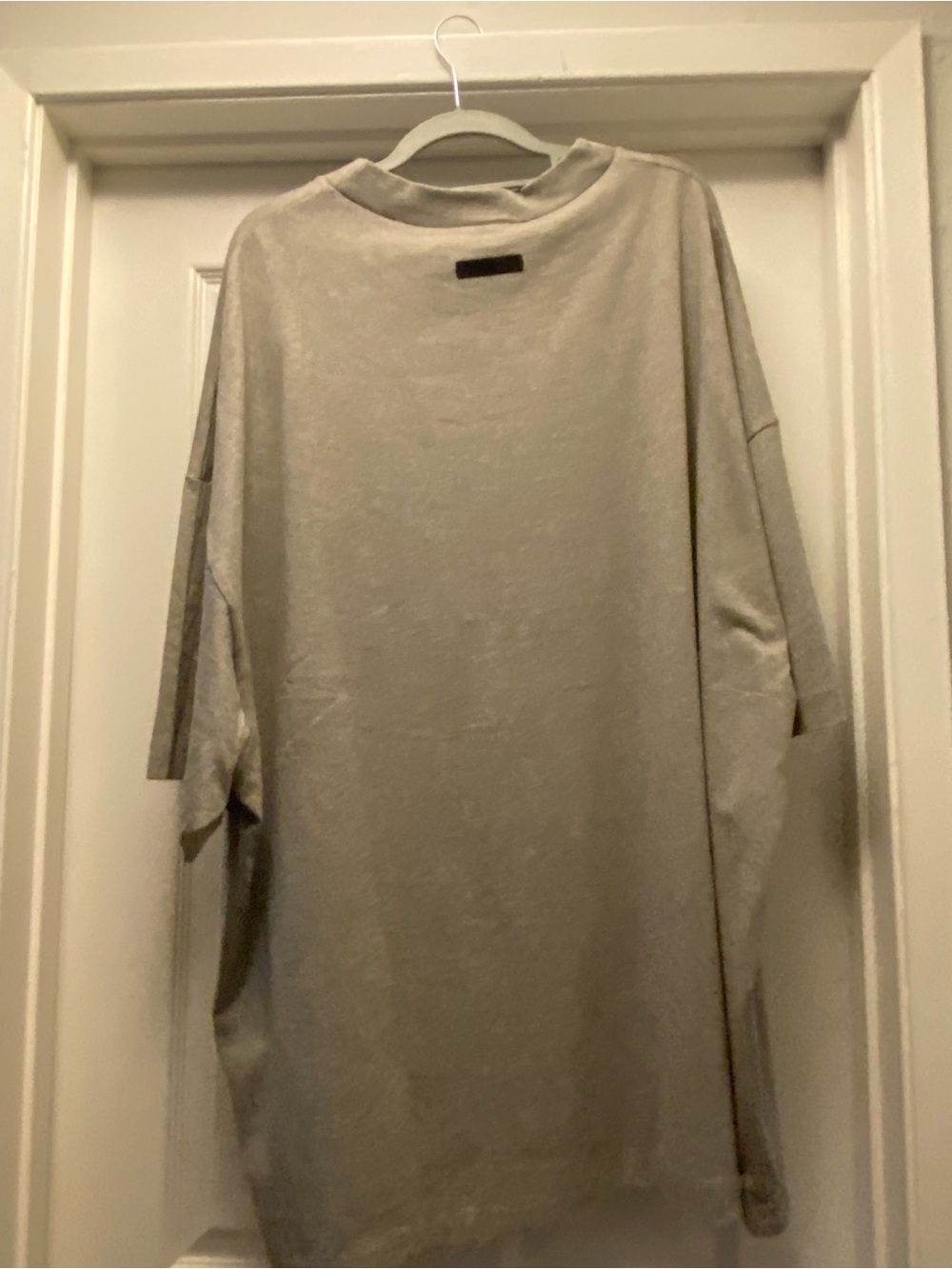 Fear of God Essentials Oversized Tee - Light Gray with Rust Lettering - Picture 3 of 3